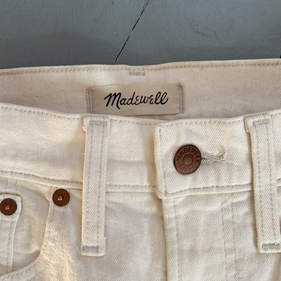 Madewell The Perfect Vintage Flare Crop Denim Jeans in Cream - Picture 3 of 7